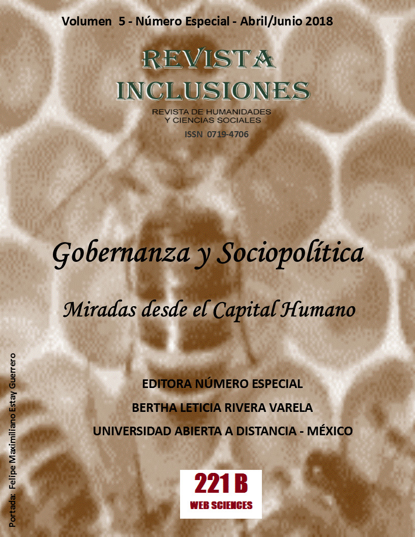 					Ver Vol. 5 Num Esp. Abril-Junio 2018 Gobernanza y Sociopolítica Miradas desde el Capital Humano
				